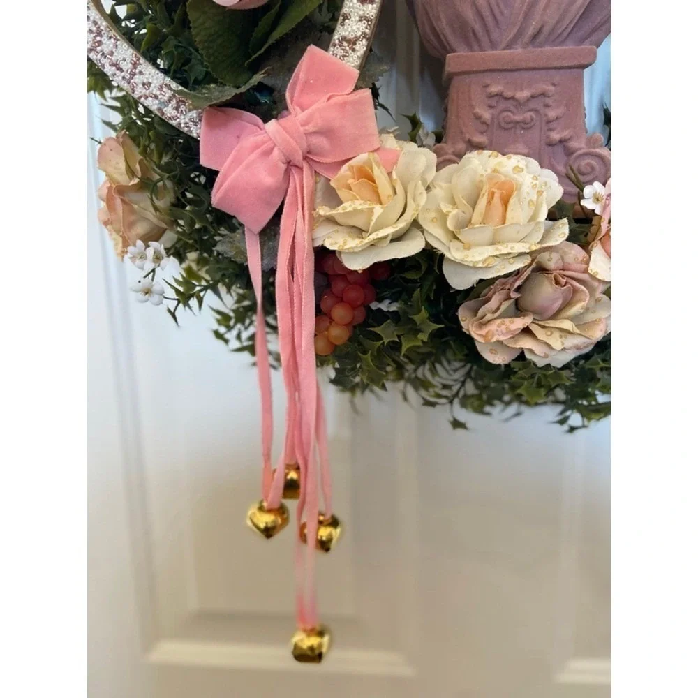 Victorian Wreath for Front Door - Romantic‎ Coquette Decor - Shabby Chic